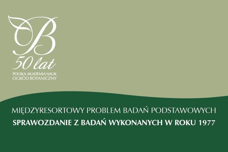 Interdepartmental problem of basic research - report on research carried out in 1977