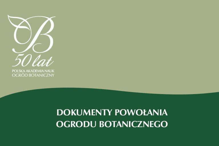 Documents for the establishment of the Botanical Garden