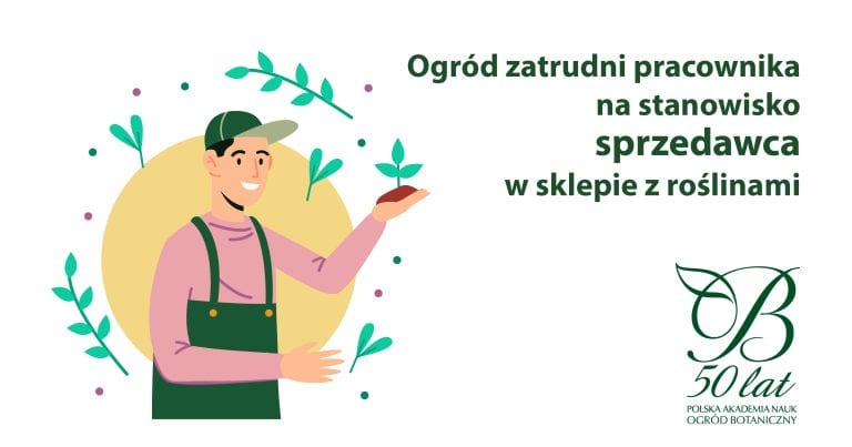 We will hire a salesman for a plant store