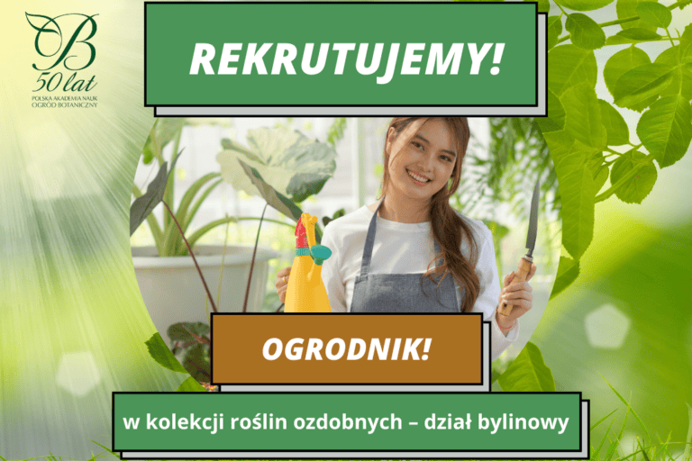 Job offer - Gardener in the collection of ornamental plants - perennial department