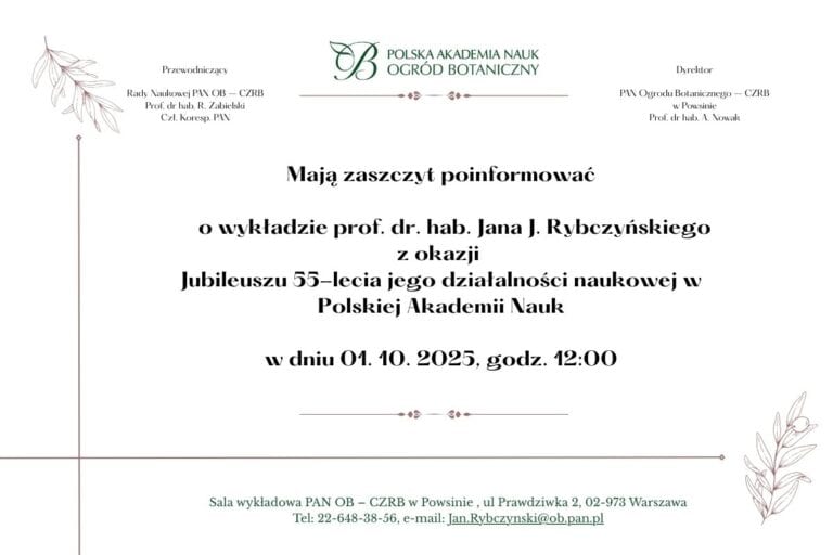 55th anniversary of Prof. Rybczynski's scientific work at the Polish Academy of Sciences
