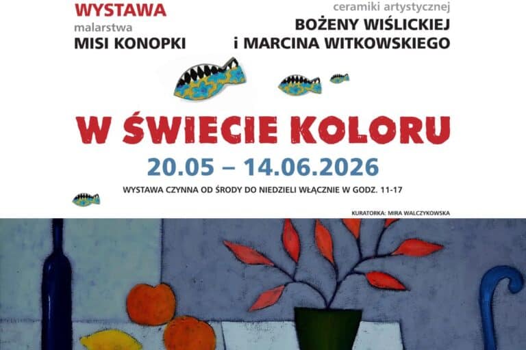 Wystawa malarstwa Misi Konopki i&nbsp;ceramiki artystycznej Bożeny Wiślickiej & Marcina Witkowskiego