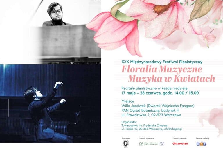 „Floralia Muzyczne – Muzyka w&nbsp;Kwiatach” 2026 – Toshiki Ishii oraz&nbsp;Adam Goździewski